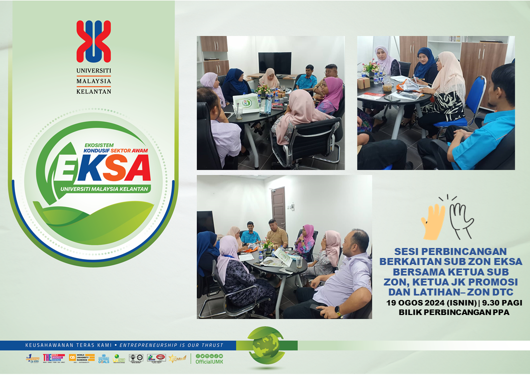  SESI PERBINCANGAN BERKAITAN SUB ZON EKSA BERSAMA KETUA SUB ZON, KETUA JK PROMOSI DAN LATIHAN - ZON DTC